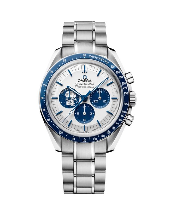 Speedmaster Silver Snoopy - Pulseira de aço inoxidável