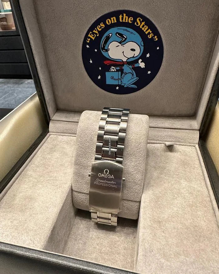 Speedmaster Silver Snoopy - Pulseira de aço inoxidável